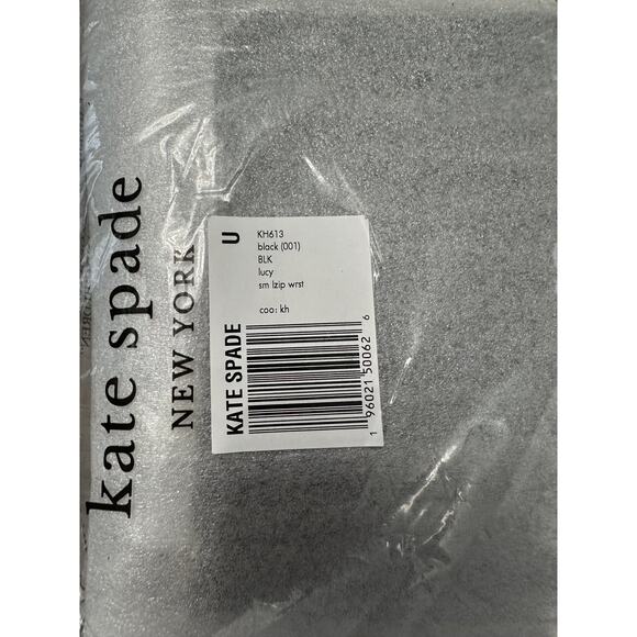 NWT Kate Spade Lucy Black Leather L-Zip Small Wristlet KH613 FAST SHIP! - Picture 5 of 5